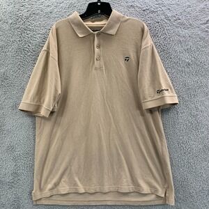Taylormade Polo Shirt Mens Size Large Beige Golf*
